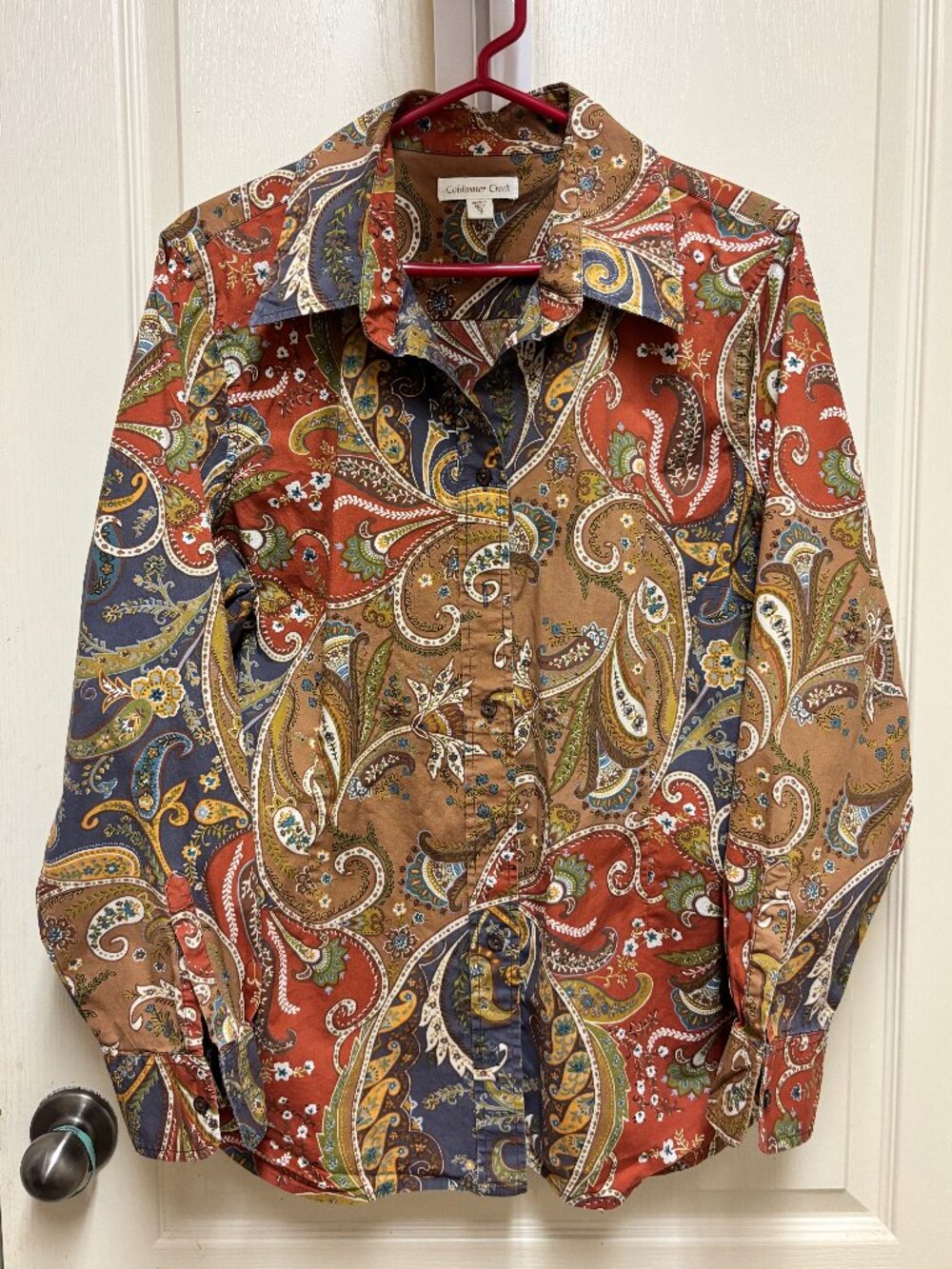 Coldwater Creek Fall Paisley Shirt XL